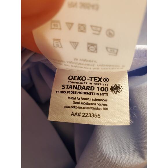 Van Heusen Men's Dress Shirt Wrinkle Free Light BLUE Reg Fit 32/33 15.5 M - Picture 5 of 5